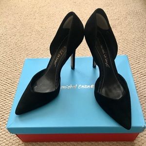 JEAN-MICHEL CAZABAT - Black Suede Dorsay Pump 37